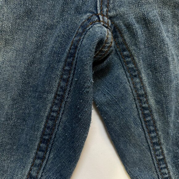 ROMWE Womens Blue Denim Jeans Embroidered Stars patchwork Size XL US 12 Casual - Picture 11 of 12